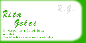 rita gelei business card